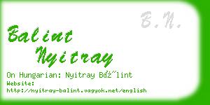 balint nyitray business card